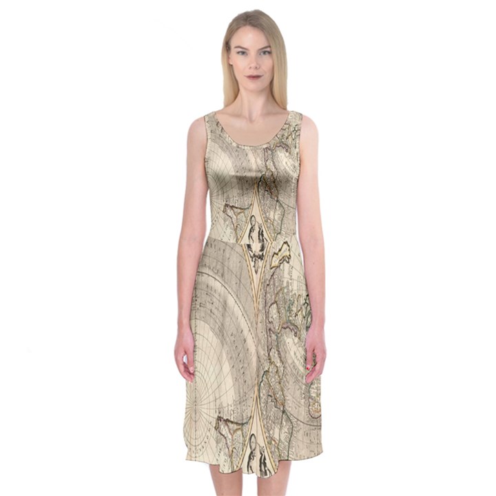 Mapa Mundi - 1774 Midi Sleeveless Dress