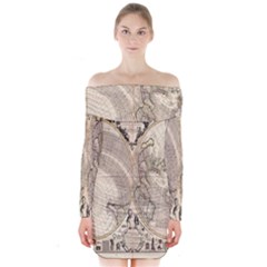 Mapa Mundi - 1774 Long Sleeve Off Shoulder Dress by ConteMonfrey