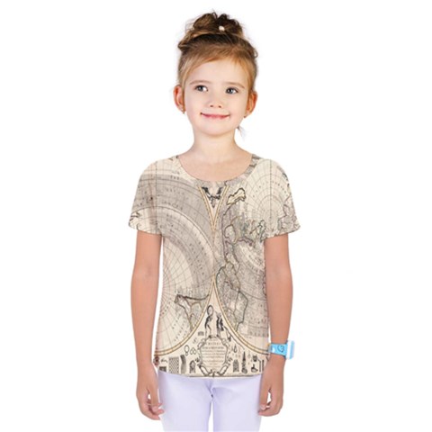 Mapa Mundi - 1774 Kids  One Piece Tee by ConteMonfrey