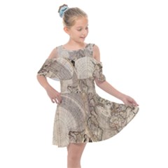 Mapa Mundi - 1774 Kids  Shoulder Cutout Chiffon Dress by ConteMonfrey