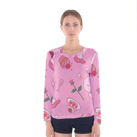 Valentine Pattern Women s Long Sleeve Tee by designsbymallika