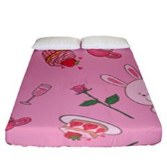 Valentine Pattern Fitted Sheet (king Size) by designsbymallika