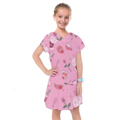 Valentine Pattern Kids  Drop Waist Dress by designsbymallika