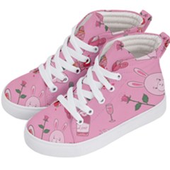 Valentine Pattern Kids  Hi-top Skate Sneakers by designsbymallika