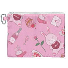 Valentine Pattern Canvas Cosmetic Bag (xxl) by designsbymallika