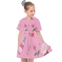 Valentine Pattern Kids  Sailor Dress by designsbymallika