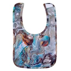 Pouring Edit Baby Bib by kaleidomarblingart