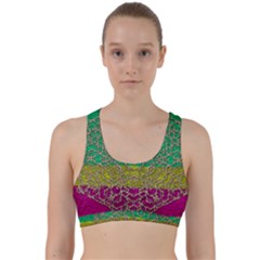 Rainbow Landscape With A Beautiful Silver Star So Decorative Back Weave Sports Bra by pepitasart