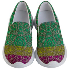 Rainbow Landscape With A Beautiful Silver Star So Decorative Kids Lightweight Slip Ons by pepitasart