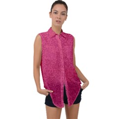 Aero Png-50red Sleeveless Chiffon Button Shirt