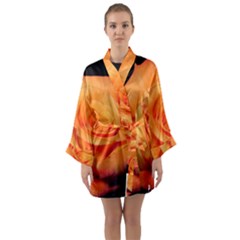 Color Of Desire Long Sleeve Satin Kimono by tomikokhphotography