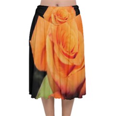 Color Of Desire Velvet Flared Midi Skirt