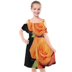 Color Of Desire Kids  Cut Out Shoulders Chiffon Dress