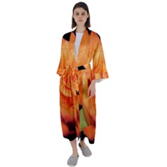 Color Of Desire Maxi Satin Kimono by tomikokhphotography