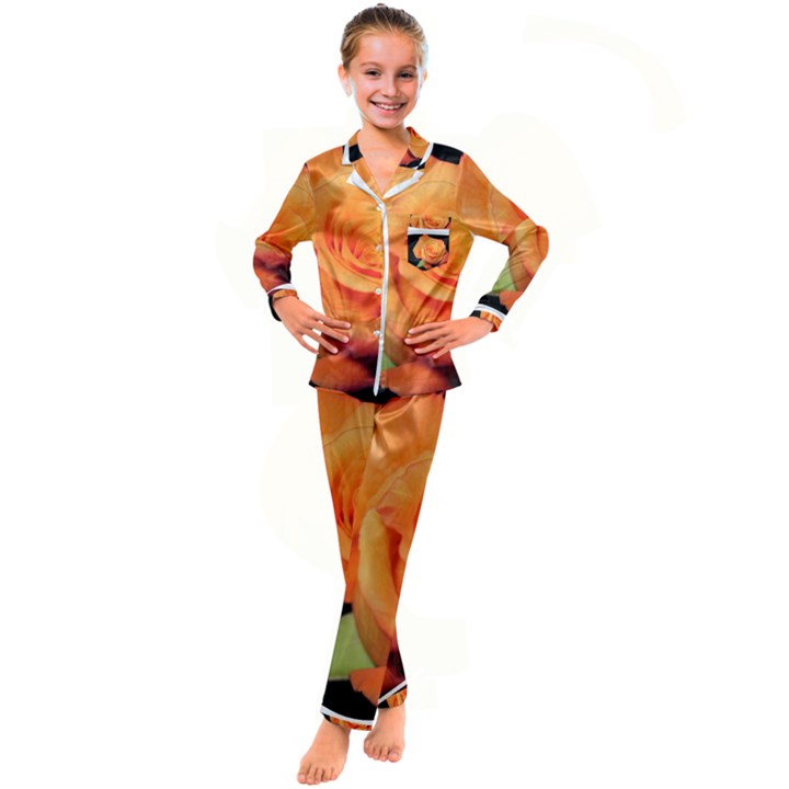 Color of Desire Kid s Satin Long Sleeve Pajamas Set