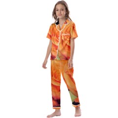 Color Of Desire Kids  Satin Short Sleeve Pajamas Set by tomikokhphotography