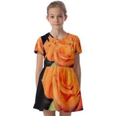 Color Of Desire Kids  Short Sleeve Pinafore Style Dress by tomikokhphotography