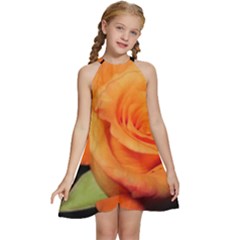 Color Of Desire Kids  Halter Collar Waist Tie Chiffon Dress