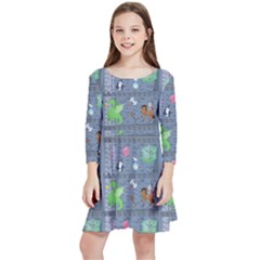 Micro Dnd Kids  Quarter Sleeve Skater Dress