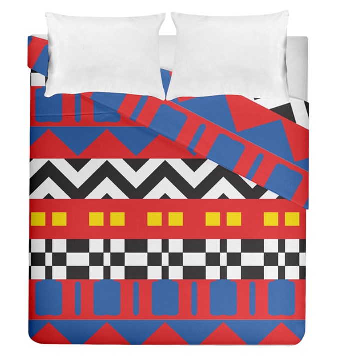 Shapes Rows Duvet Cover Double Side (Queen Size)