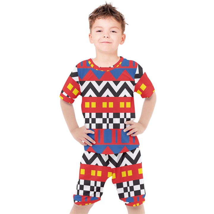 Shapes Rows Kids  Tee and Shorts Set