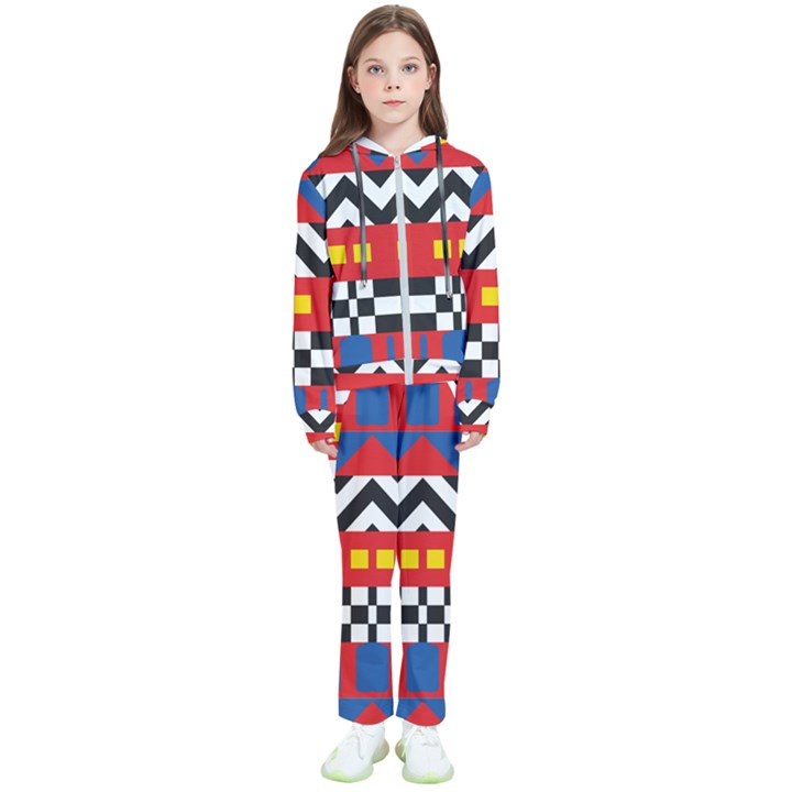 Shapes Rows Kids  Tracksuit