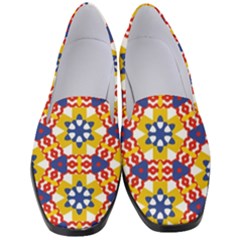 Wavey Shapes Pattern                                                            Women s Classic Loafer Heels by LalyLauraFLM