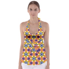 Wavey Shapes Pattern                                                                  Babydoll Tankini Top by LalyLauraFLM