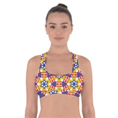 Wavey Shapes Pattern                                                                   Cross Back Sports Bra by LalyLauraFLM