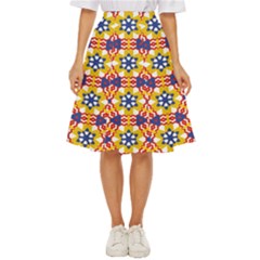 Wavey Shapes Pattern                             Classic Short Skirt by LalyLauraFLM