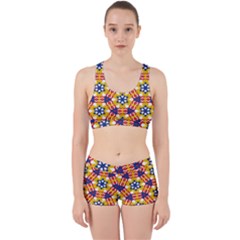 Wavey Shapes Pattern                                                              Work It Out Sports Bra Set by LalyLauraFLM