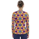 Wavey shapes pattern                                                    V-Neck Long Sleeve Top View2