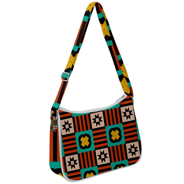 Shapes in shapes                                                           Zip Up Shoulder Bag