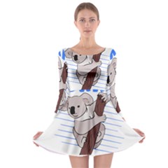 Koala T- Shirt Life Would Be So Boring Without Koalas T- Shirt (1) Long Sleeve Skater Dress by maxcute