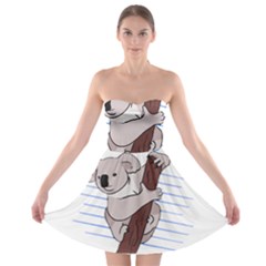 Koala T- Shirt Life Would Be So Boring Without Koalas T- Shirt (1) Strapless Bra Top Dress by maxcute