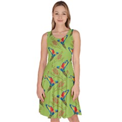 Rainbow Lorikeet Knee Length Skater Dress With Pockets by ALIXE