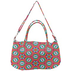 Hexagons And Stars Pattern                                                             Removal Strap Handbag