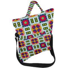 Shapes In Shapes 2                                                                 Fold Over Handle Tote Bag by LalyLauraFLM