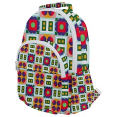 Shapes In Shapes 2                                                              Rounded Multi Pocket Backpack by LalyLauraFLM