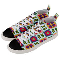 Shapes In Shapes 2                                                                Men s Mid-top Canvas Sneakers by LalyLauraFLM