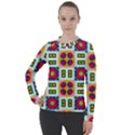 Shapes in shapes 2                                                               Women s Pique Long Sleeve Tee View1