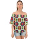 Shapes in shapes 2                                                                Off Shoulder Short Sleeve Top View1