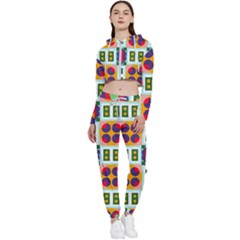 Shapes In Shapes 2                                                                 Cropped Zip Up Lounge Set by LalyLauraFLM