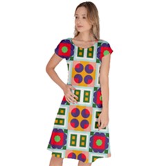 Shapes In Shapes 2                                                                   Classic Short Sleeve Dress by LalyLauraFLM