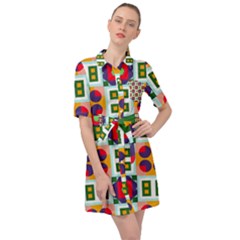 Shapes In Shapes 2                                                                    Belted Shirt Dress by LalyLauraFLM