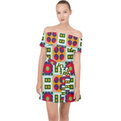 Shapes In Shapes 2                                                               Off Shoulder Chiffon Dress by LalyLauraFLM