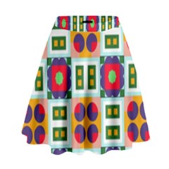 Shapes In Shapes 2                                                                   High Waist Skirt by LalyLauraFLM