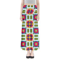 Shapes In Shapes 2                                                                 Women s Maxi Skirt by LalyLauraFLM