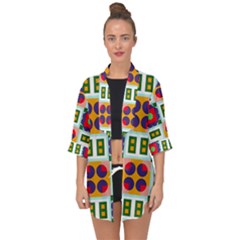 Shapes In Shapes 2                                                                Open Front Chiffon Kimono by LalyLauraFLM