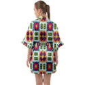 Shapes in shapes 2                                                                Quarter Sleeve Kimono Robe View2